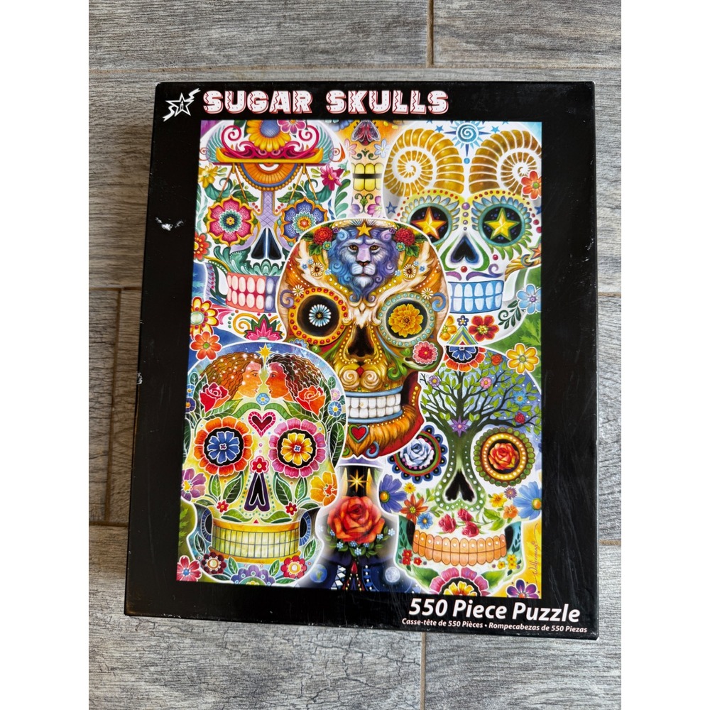 Vermont Christmas Company Sugar Skulls Jigsaw Puzzle 550 pc Randy Wollenmann USA
